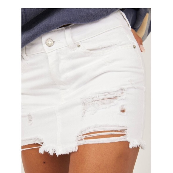 Free People Out Of Ordinary White Distressed Mini Skirt NWT - Picture 5 of 14